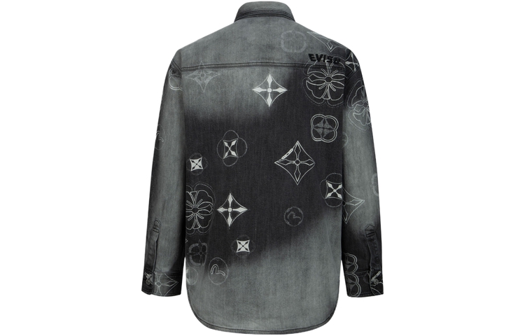 EVISU  Denim Jacket with Logo Embroidery & Floral Button Print Design 2ESHTM4SJ1014XXDP 圖 3
