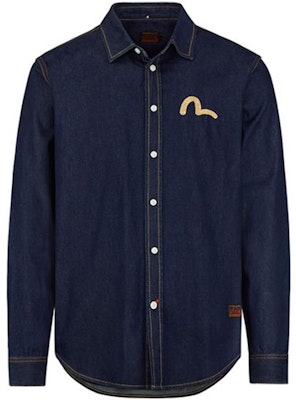 EVISU シーガル刺繍とクラウド柄デニムシャツ - ブルー. 2EAHTM0SL258XX Lookbook EVISU シーガル刺繍とクラウド柄デニムシャツ - ブルー. 2EAHTM0SL258XX