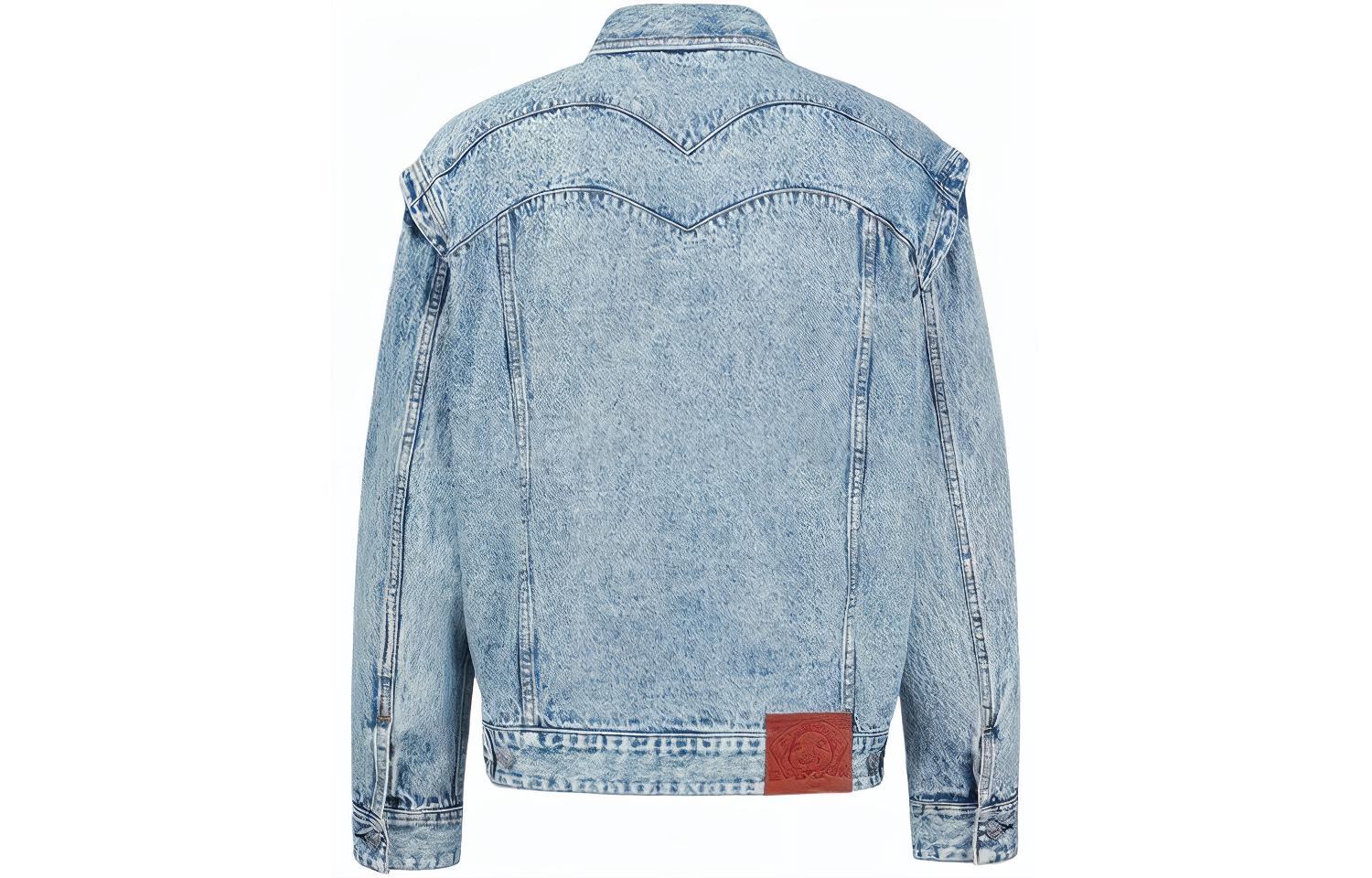 EVISU  Distressed Graffiti Denim Jacket with Removable Sleeves - Blue Denim 2ESHTM3DJ711LFCT 圖 3