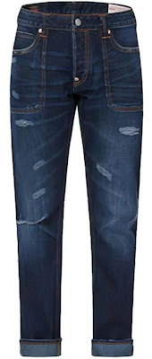 EVISU Jeans Denim Patch Seagull Biru Distressed. 2ESHTM1JE11708 Order EVISU Jeans Denim Patch Seagull Biru Distressed. 2ESHTM1JE11708