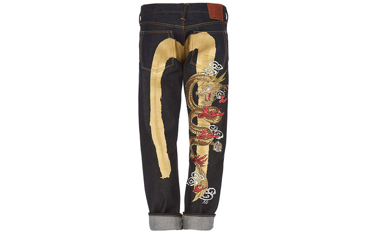 EVISU  Dragon Embroidery Big M Denim Jeans Blue 1EAHTM8JE91708