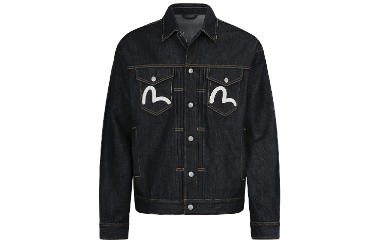 Lookbook 에비수 드래곤 자수 후지산 데님 자켓 - 블루 데님 2EAHTM1DJ706LFCT