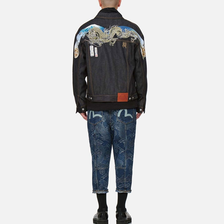 Sizing 에비수 드래곤 자수 후지산 데님 자켓 - 블루 데님 2EAHTM1DJ706LFCT