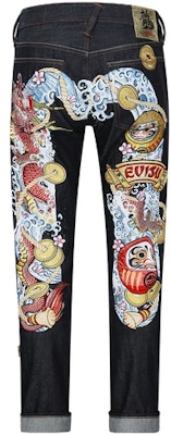 EVISU Vaqueros Rectos Relajados con Letra y Dragón - Azul 2ESHTM4JE799908DN Buy EVISU Vaqueros Rectos Relajados con Letra y Dragón - Azul 2ESHTM4JE799908DN