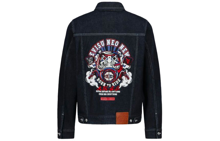 Lookbook EVISU 刺绣达摩丹宁夹克 靛蓝色 2EAHTM1DJ716XXCT