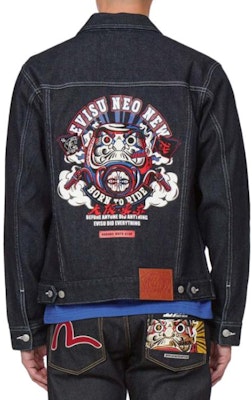 EVISU 刺绣达摩丹宁夹克 靛蓝色 2EAHTM1DJ716XXCT Purchase EVISU 刺绣达摩丹宁夹克 靛蓝色 2EAHTM1DJ716XXCT