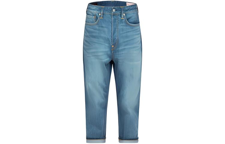 EVISU  Embroidered Logo Daruma Print Tapered Denim Jeans 2ESHTM3JE12627CS