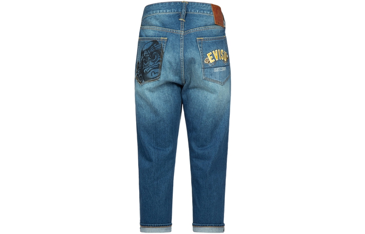 EVISU  Embroidered Logo Daruma Print Tapered Denim Jeans 2ESHTM3JE12627CS 圖 3