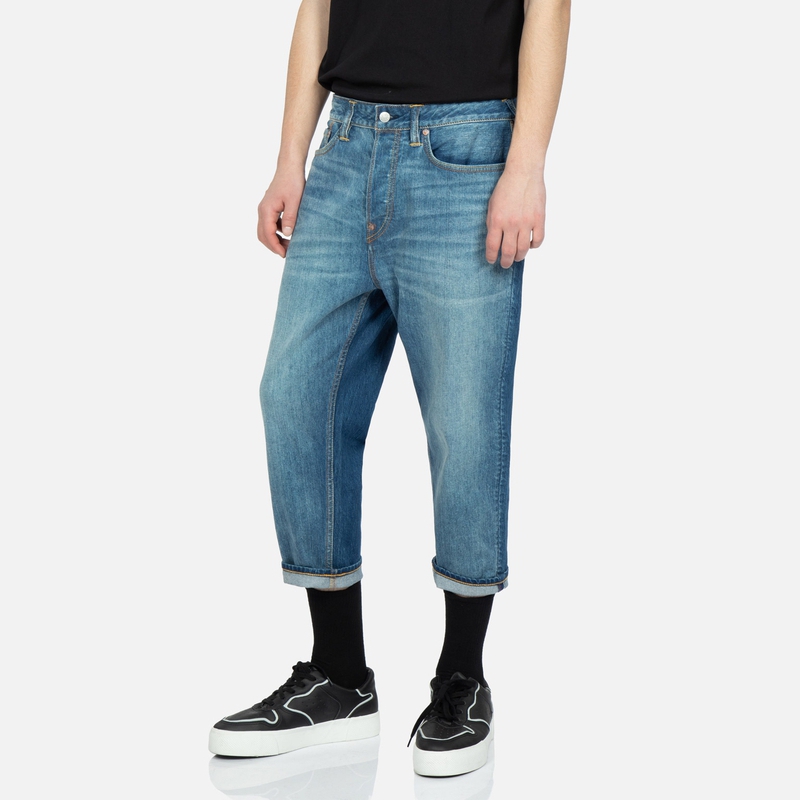 EVISU  Embroidered Logo Daruma Print Tapered Denim Jeans 2ESHTM3JE12627CS 圖 4