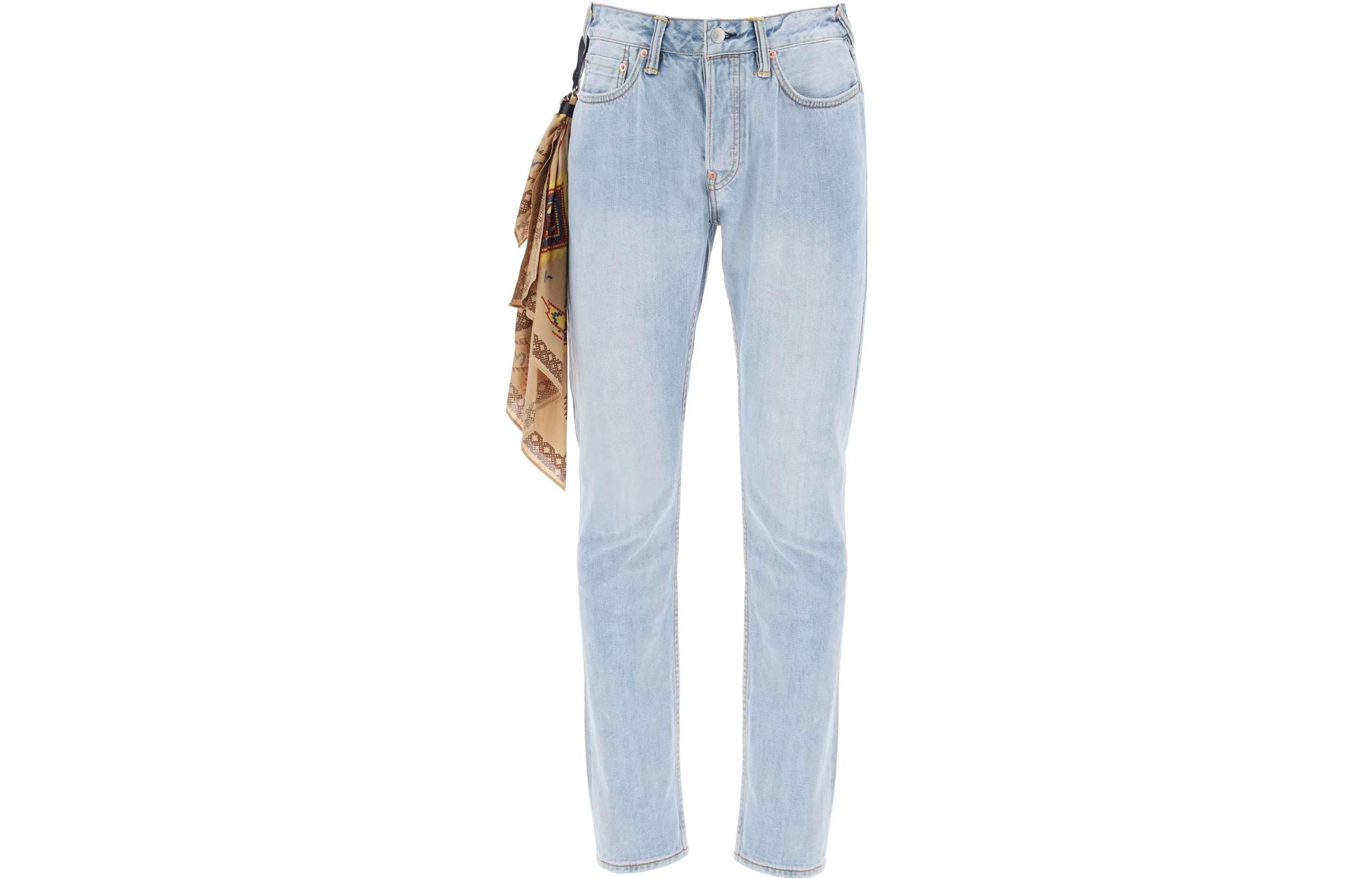 EVISU  Embroidered Patch Denim Jeans - Indigo Blue. 2ESHTM3JE12717CT