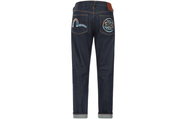 EVISU  Embroidered Seagull Skinny Fit Jeans in Denim Blue. 2ESHTM3JE16117CT 圖 2