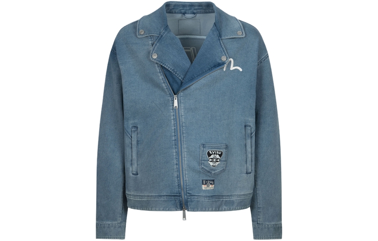 Lookbook Chaqueta Vaquera EVISU de Moda con Diseño de Parche del Logo. 2ESHTM4JK1009FFKD