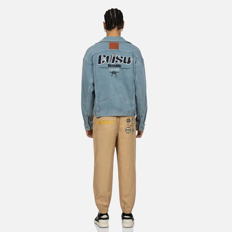 Details for Chaqueta Vaquera EVISU de Moda con Diseño de Parche del Logo. 2ESHTM4JK1009FFKD