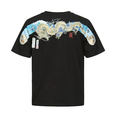 Evisu Fuji Dragon M-Logo Graphic Crew Neck T-Shirt Short Sleeve 2EAHTM1TS325XXCT