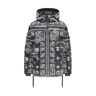 EVISU Full-Print Logo Zip Hoodie Charcoal Grey. 2EAGNM2NJ787XXCS