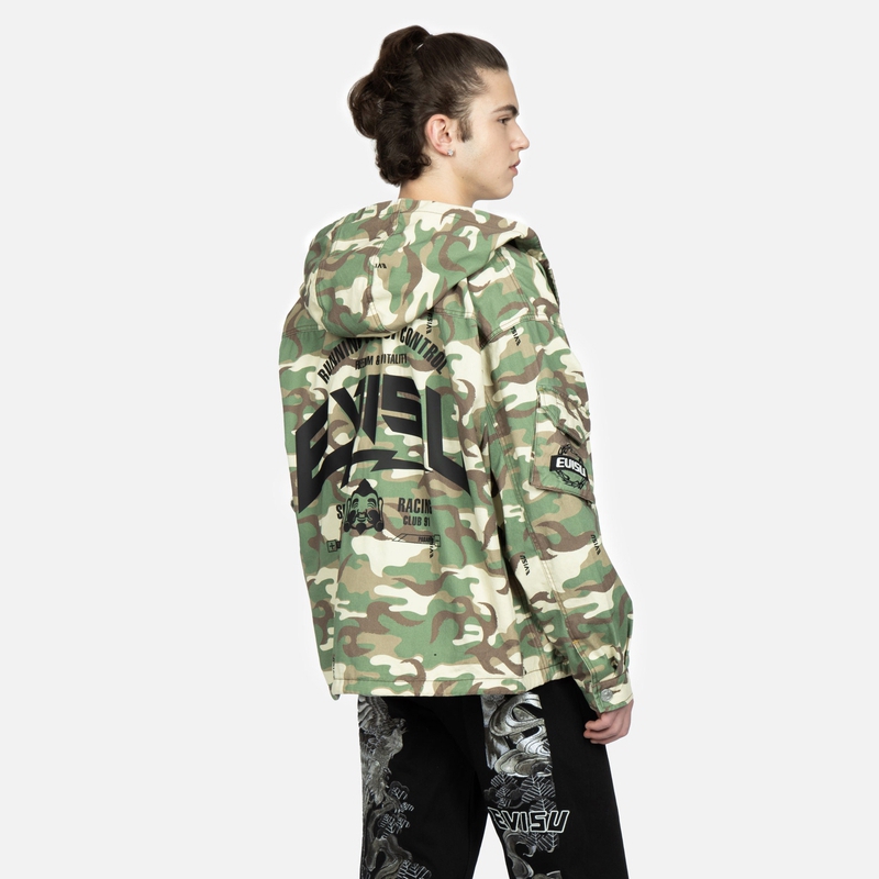 Purchase EVISU 全印迷彩Logo拉链连帽外套 - 迷彩 2ESHTM3JK234LFCT