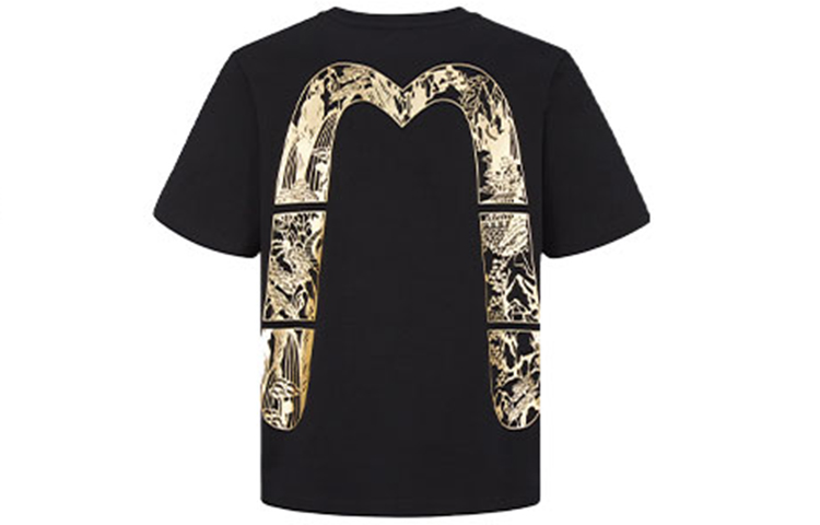 Sizing EVISU ゴールドプリント ビッグM 半袖Tシャツ 2ESHTM1TS501XX