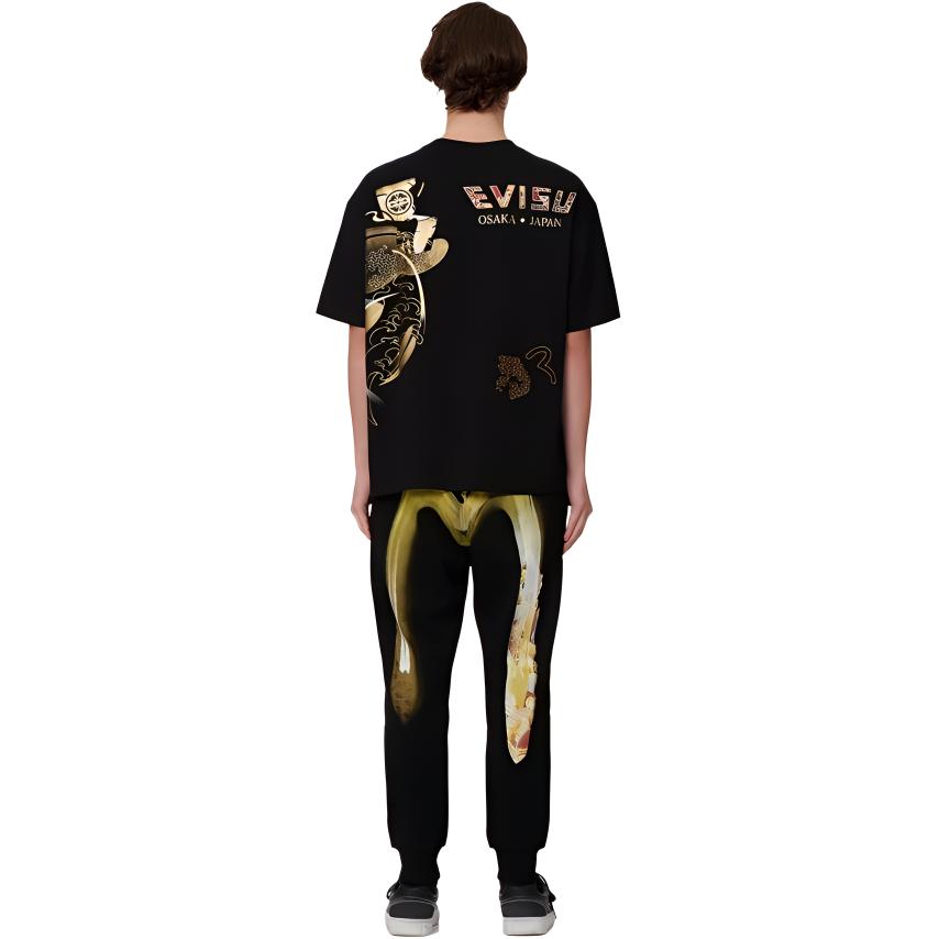 Purchase Pantalones Deportivos Slim Fit EVISU Logo M Pintado a Mano Impresión Dorada 2EAHTM2SP323XXCT