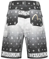EVISU Gradient Paisley Print Tapered Casual Shorts. 2ESGNM4SH5113TPCT EVISU Gradient Paisley Print Tapered Casual Shorts. 2ESGNM4SH5113TPCT