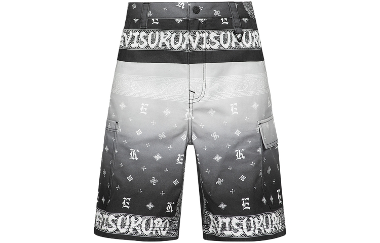 Lookbook EVISU グラデーションペイズリープリント テーパードカジュアルショーツ. 2ESGNM4SH5113TPCT