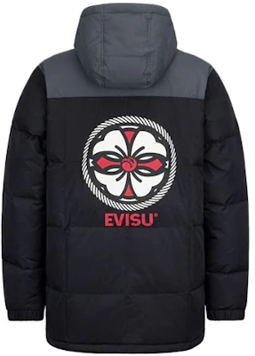 EVISU Jaket Hoodie Bulu Cetak Grafis - Hitam 2EAEPM1NC721MLNY Lookbook EVISU Jaket Hoodie Bulu Cetak Grafis - Hitam 2EAEPM1NC721MLNY