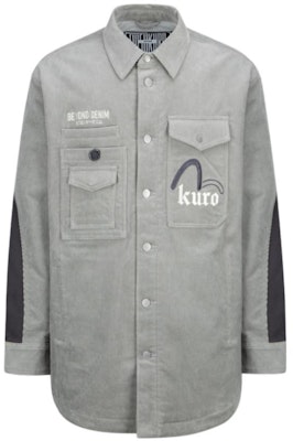 EVISU Baju Kelabu Corduroy Lengan Panjang dengan Sulaman Logo Patchwork. 2EAGNM1SJ143LFOQ Buy EVISU Baju Kelabu Corduroy Lengan Panjang dengan Sulaman Logo Patchwork. 2EAGNM1SJ143LFOQ