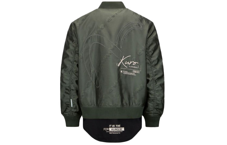 Lookbook EVISU 綠色拼接標誌提花飛行夾克外套 2ESGNM2JK754OSPL