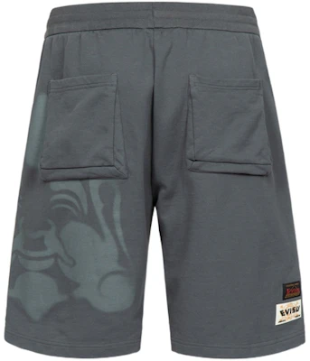 EVISU Seluar Pendek Kelabu dengan Sulaman Seagull & Rekaan Cetakan Buddha. 2ESHTM3ST580LFCT Lookbook EVISU Seluar Pendek Kelabu dengan Sulaman Seagull & Rekaan Cetakan Buddha. 2ESHTM3ST580LFCT