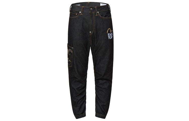 EVISU  Handwriting Logo Denim Jeans in Blue. 2EAGNM0JO147DN