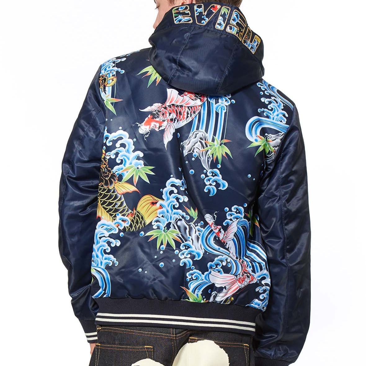 Sizing EVISU 小M刺繡與手繪鯉魚設計連帽外套 1EAHTM9JK721XX