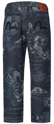 EVISU Jeans Denim Pola Timbul Jepang Warna Biru. 2ESHTM2JE134STCT Lookbook EVISU Jeans Denim Pola Timbul Jepang Warna Biru. 2ESHTM2JE134STCT