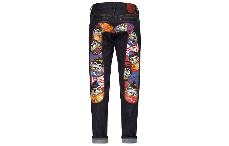 EVISU  Jeans Blue with Pompadour Daruma Big M Design - Fall Collection. 2EAHTM1JE90117CS 圖 2