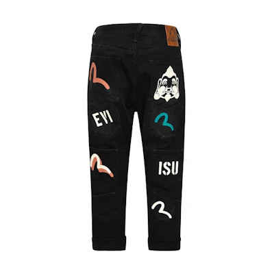 EVISU Jeans with 3D Seagull and Buddha Head Print. 2ESHTM4JE802227DP