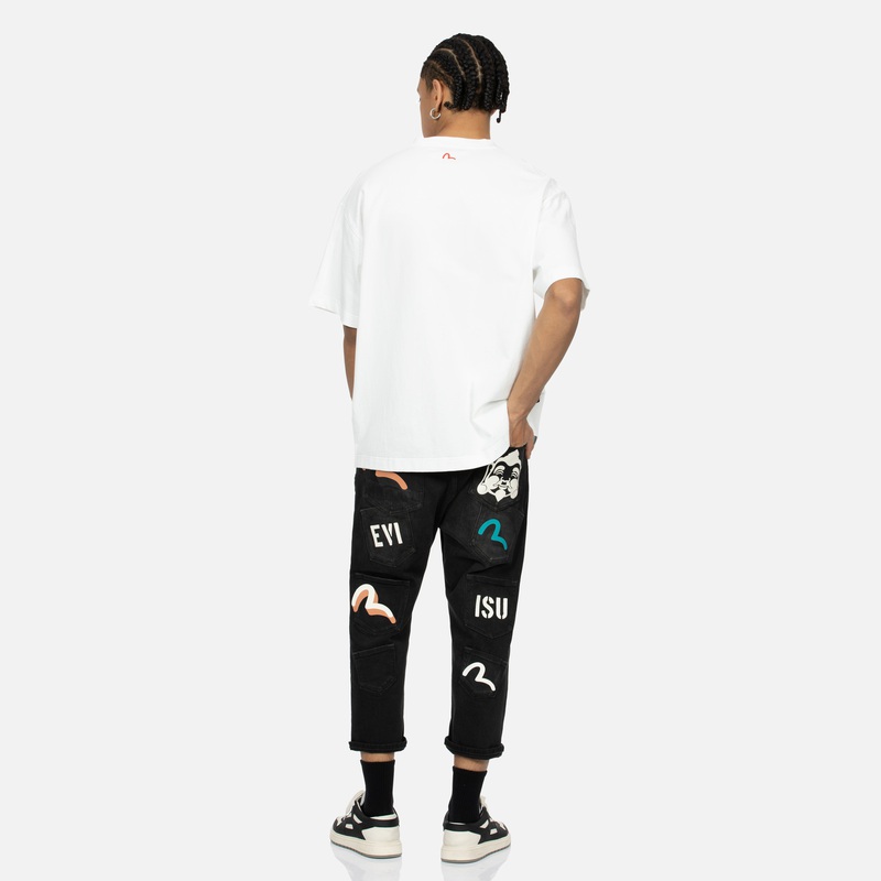 EVISU  Jeans with 3D Seagull and Buddha Head Print. 2ESHTM4JE802227DP 圖 6