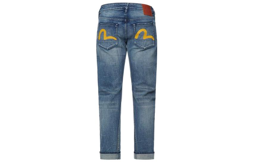 EVISU  Jeans with Seagull Print Pocket - Denim Blue. 2ESHTM2JE9103DCS 圖 2