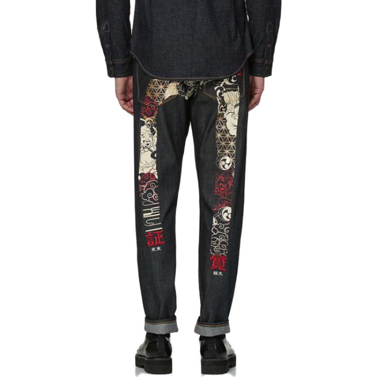 EVISU  Jeans with Thunder and Wind God Side Graphics. 2ESHTM1JE90317 圖 5