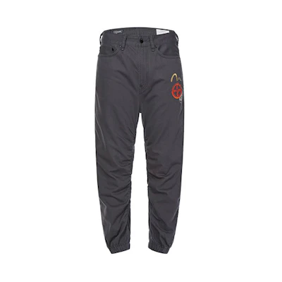 EVISU Jogger Jeans with Embroidered Pattern in Dark Grey. 2EAGNM0JO149DN