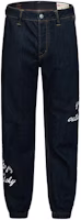 EVISU Jogger Sweatpants Denim Blue with Seagull Slogan Print. 2ESHTM3JO169XXCX EVISU Jogger Sweatpants Denim Blue with Seagull Slogan Print. 2ESHTM3JO169XXCX