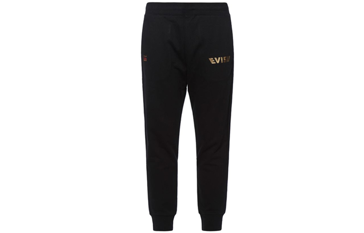 EVISU  Joggers Black Sweatpants with Big M Print 2ESHTM0SP318XX 圖 3