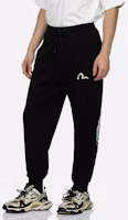 Purchase EVISU 神奈川海浪印花休閒長褲- 黑色寬鬆版型運動褲 2ESHTM4SP7094RXCT