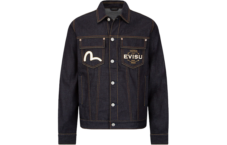 EVISU  Koi Fish Embroidered Denim Jacket Fashion Style 2EAHTM2DJ705XXCT 圖 2