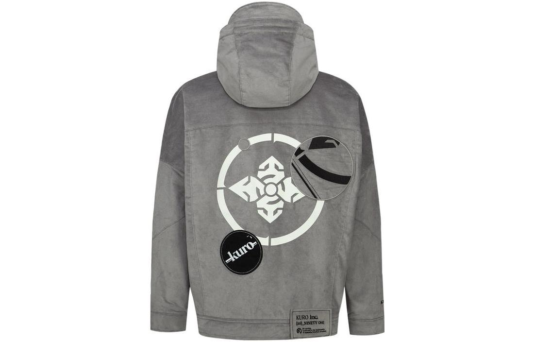 EVISU  Letter Logo Printed Patchwork Hooded Jacket. 2EAGNM2JK719LFCQ 圖 5