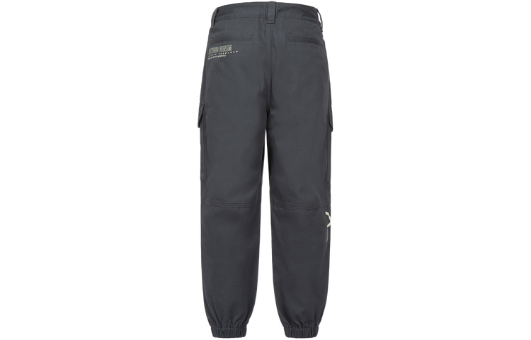 Lookbook Pantalones Jogger Cargo EVISU Gris Oscuro con Letra Estampada. 2ESGNM3PO234FFCT
