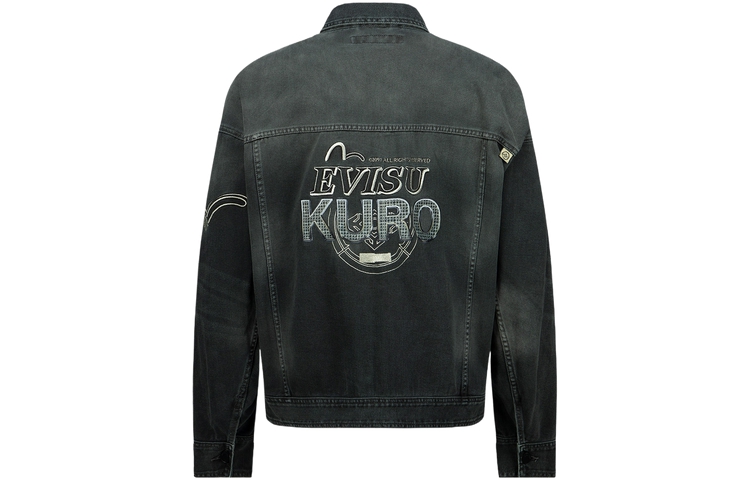 EVISU  Light Grey Seagull Embroidered Logo Long Sleeve Jacket. 2ESGNM3JK744FFCT