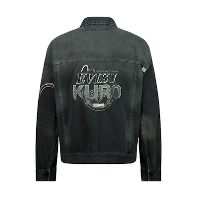 EVISU Light Grey Seagull Embroidered Logo Long Sleeve Jacket. 2ESGNM3JK744FFCT
