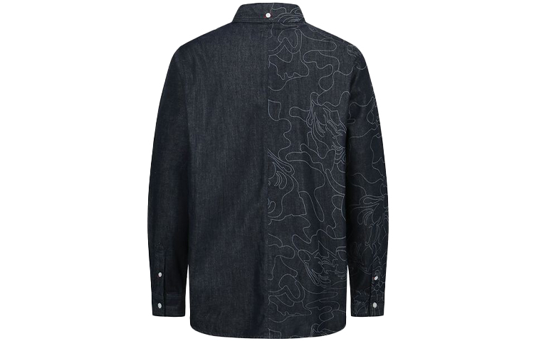 Lookbook 에비수 리니어 카모 패치워크 긴소매 셔츠 2EAHTM1SL171RXDN