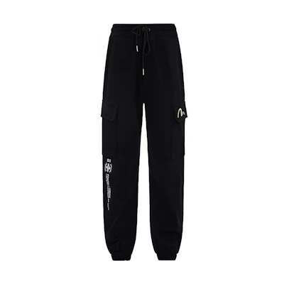 EVISU Logo Embroidered Drawstring Jogger Casual Pants. 2EAGNM2SP462STCT