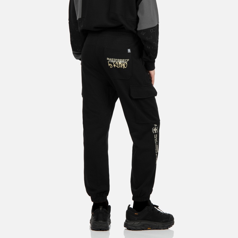 EVISU  Logo Embroidered Drawstring Jogger Casual Pants. 2EAGNM2SP462STCT 圖 5