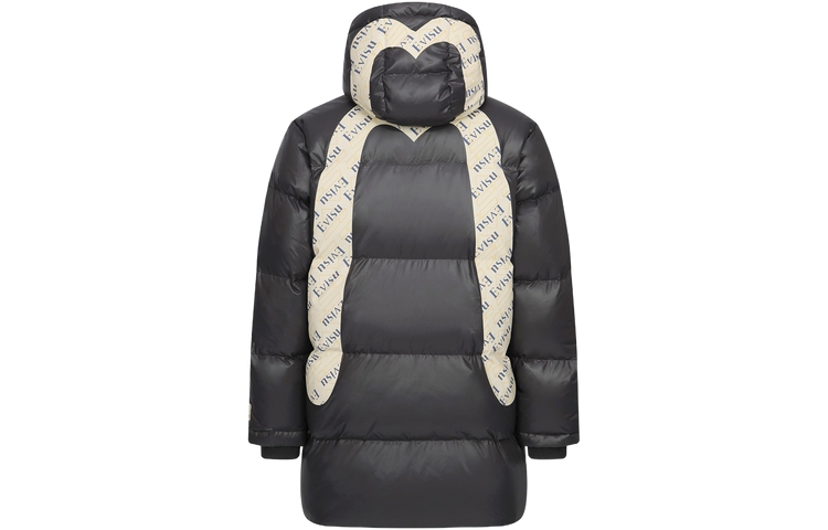 EVISU  Logo Embroidered Hooded Down Jacket - Dark Grey 2EAADM2NC746XXPL 圖 2