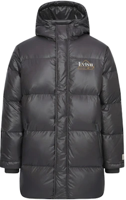 EVISU 标志刺绣连帽羽绒服 - 深灰色 2EAADM2NC746XXPL Lookbook EVISU 标志刺绣连帽羽绒服 - 深灰色 2EAADM2NC746XXPL